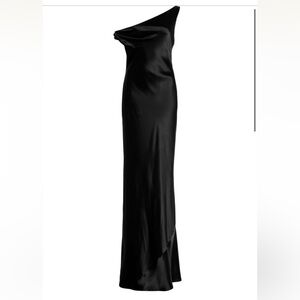 Staud Ashanti Draped Satin Maxi Dress